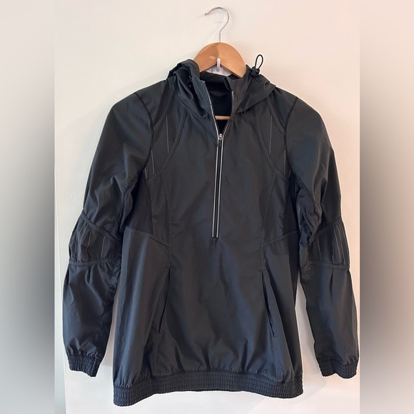 LULULEMON 1/2 Zip Black Hooded Pullover Running Jacket - Picture 2 of 4